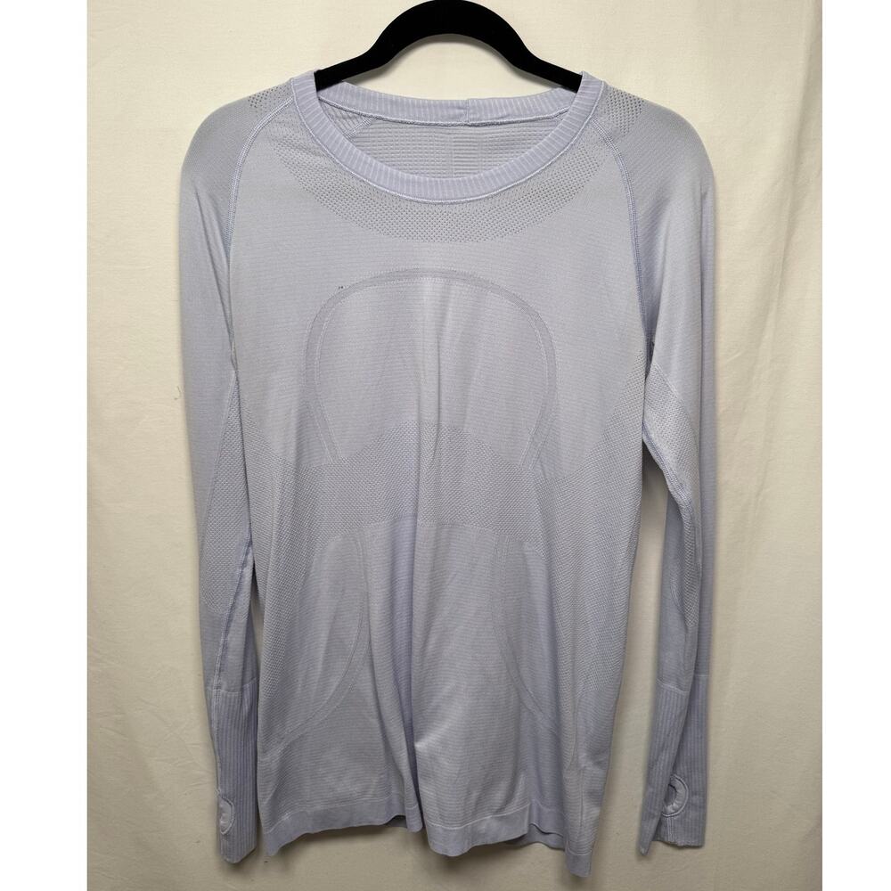 Lululemon Swiftly Tech Lavender Long Sleeve Crew T-Shirt Size 12 Yoga Running